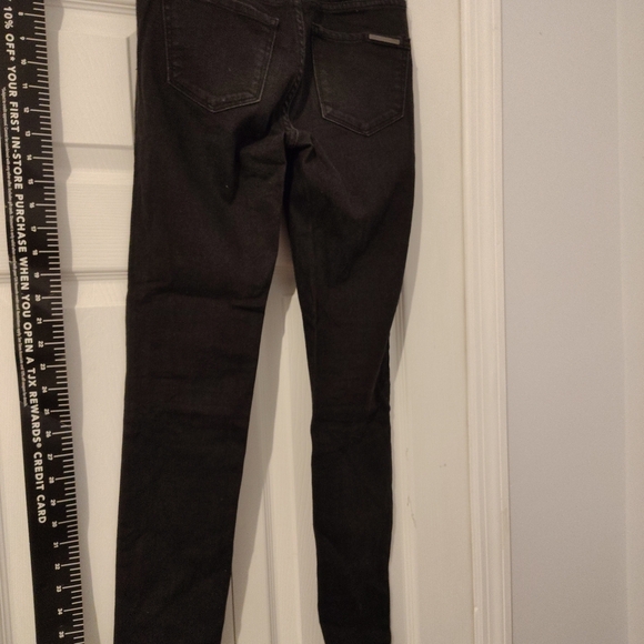 Women's New Kylie And Kendall Black Jeans Hi Waist Distressed Perfectly Stretch - Picture 7 of 10